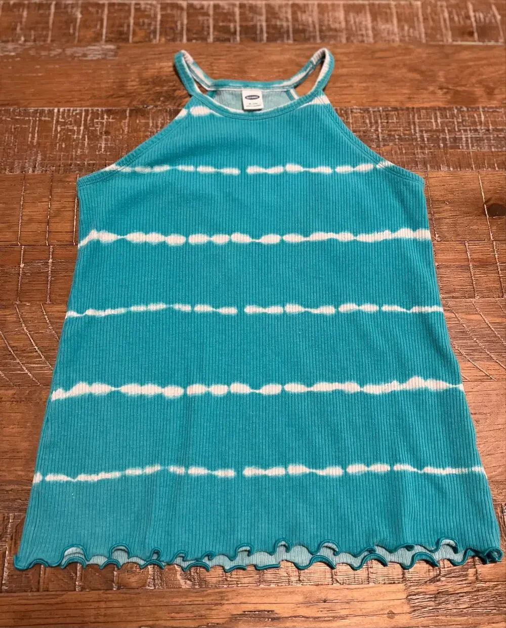 Old Navy Girl’s Sleeveless Top Tie-dye Ribbed Size XL 14 Halter Style Blouse